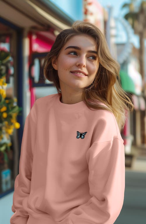 Dalix Womens Butterfly Heavyweight Relaxed Sweatshirt