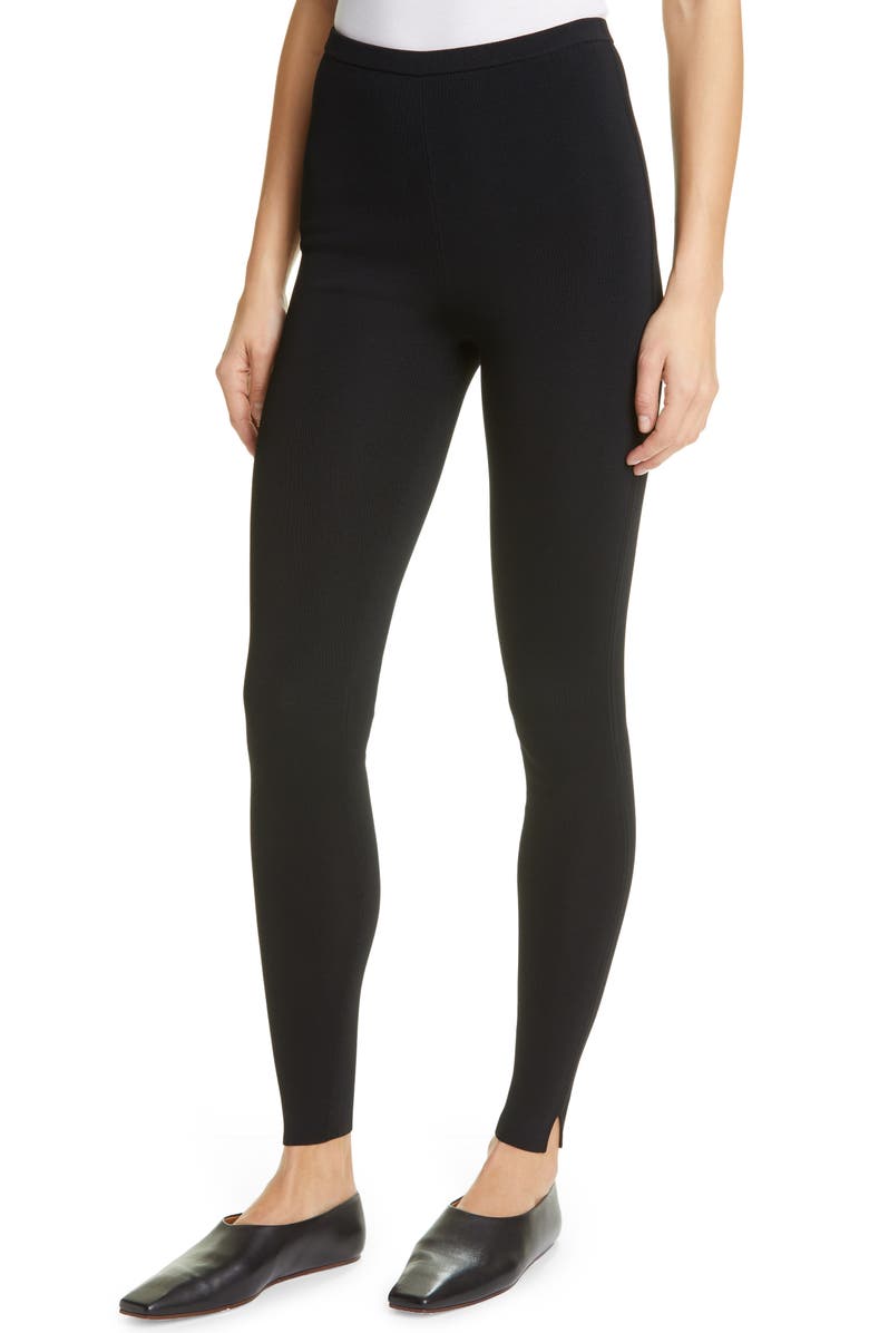 TOTEME Compact Knit Ankle Leggings, Alternate, color,