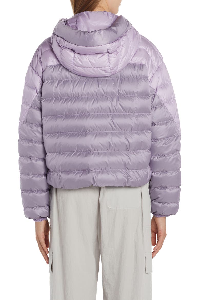 Sylans Colorblock Hooded Down Jacket, Alternate, color, PURPLE