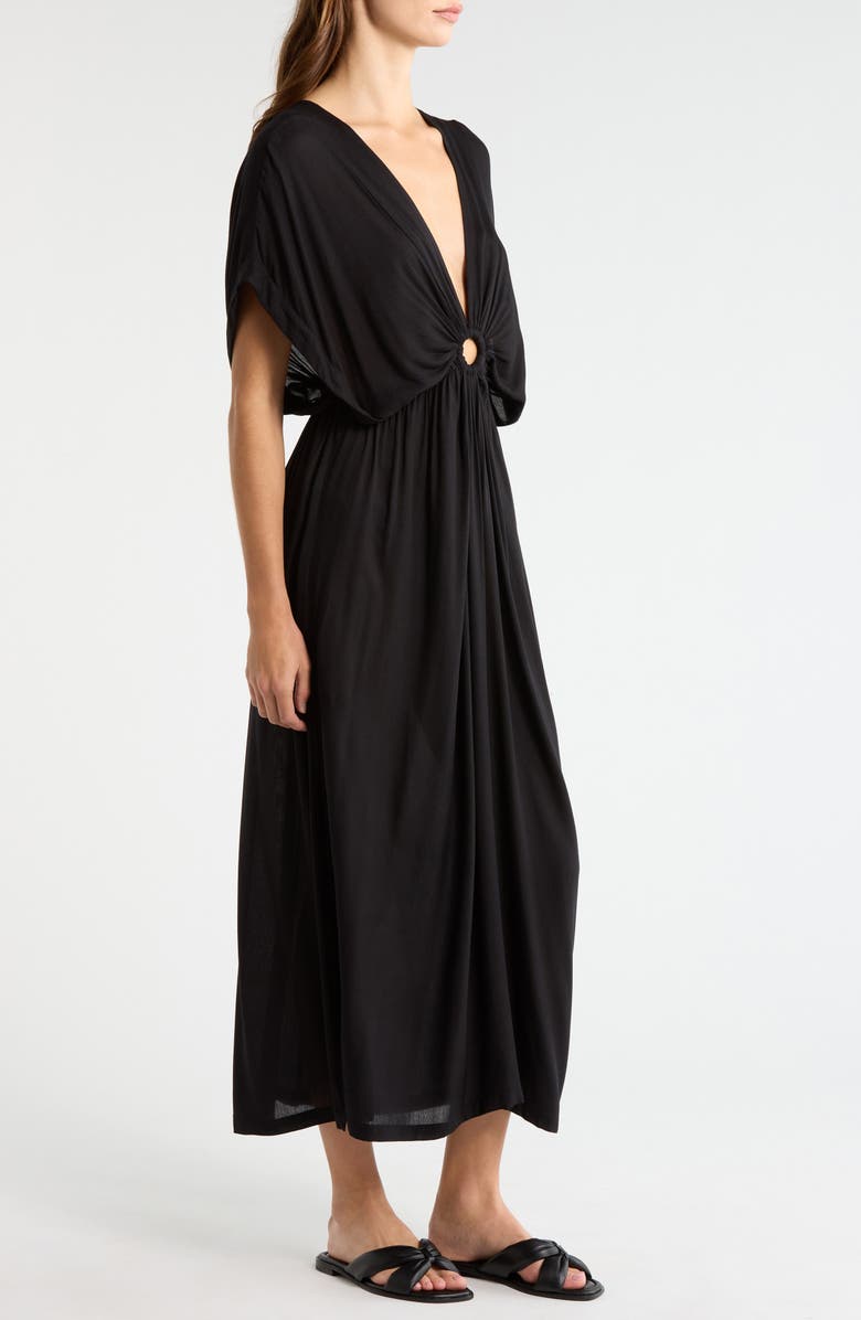 Elan Ring Cover-Up Maxi Dress, Alternate, color, Black