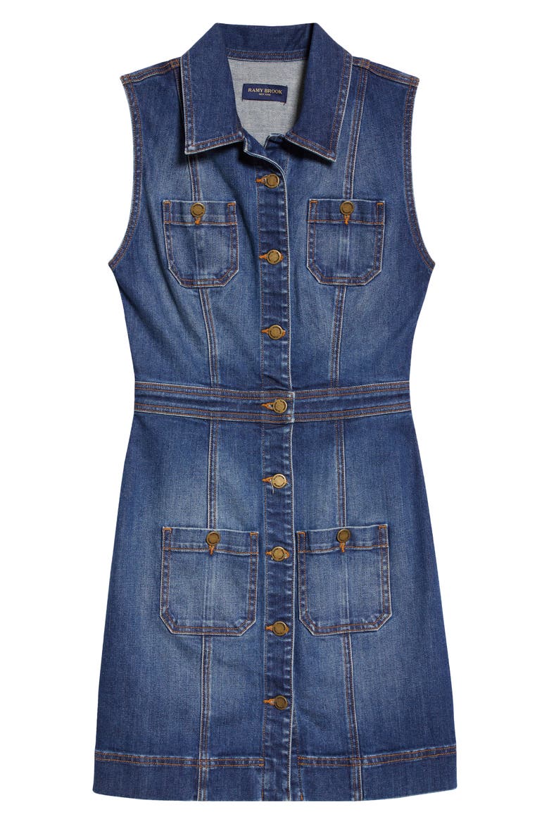 Juliet Denim Dress, Alternate, color, MEDIUM WASH