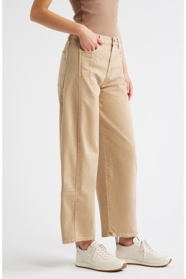 Wide Leg Crop Jeans, Alternate, color, SANDLEWOOD