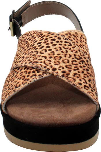 Calabar Genuine Calf Hair Platform Sandal