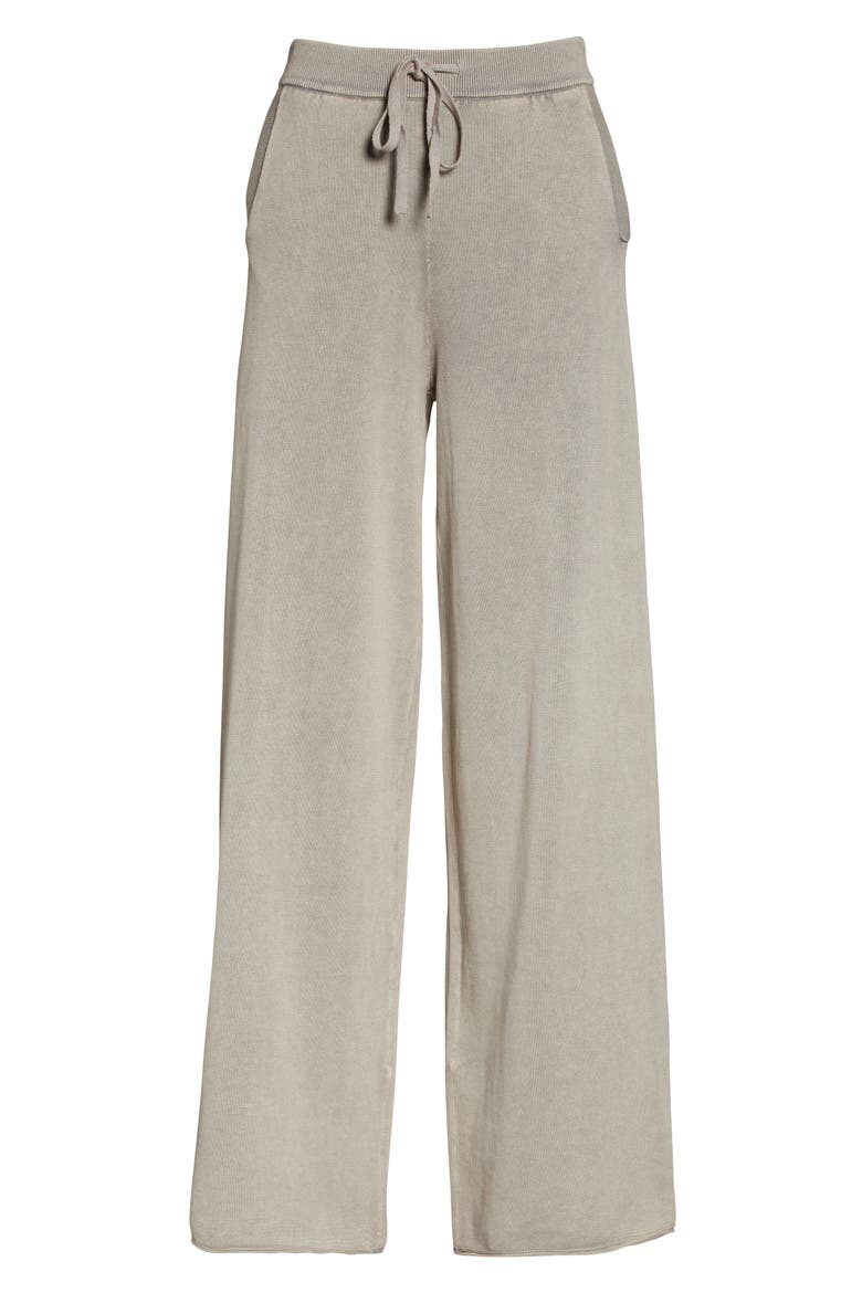 Sunbleached Wide Leg Cotton Lounge Pants, Alternate, color, BEACH ROCK