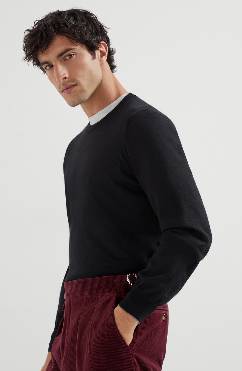 Brunello Cucinelli Lightweight sweater, Alternate, color, Black