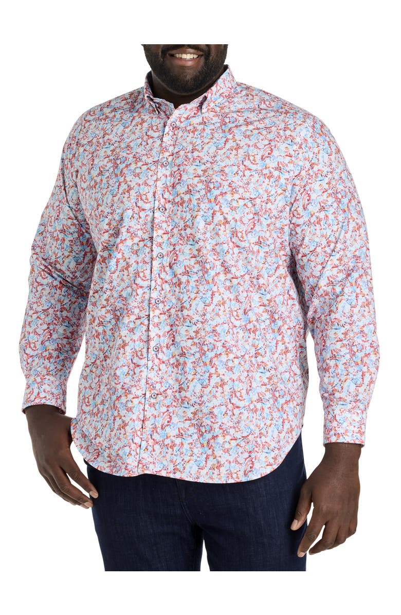 Robert Graham DXL Big & Tall Kamari Sport Shirt, Alternate, color, White