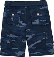 XRAY Kids' Belted Cotton Twill Cargo Shorts