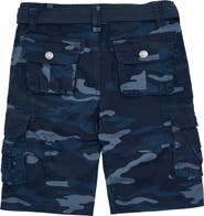XRAY Kids' Belted Cotton Twill Cargo Shorts