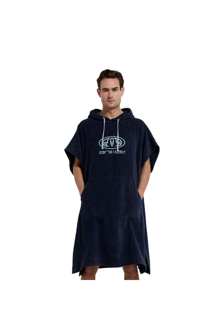 Jacob Towelling Natural Poncho, Alternate, color, Dark Blue