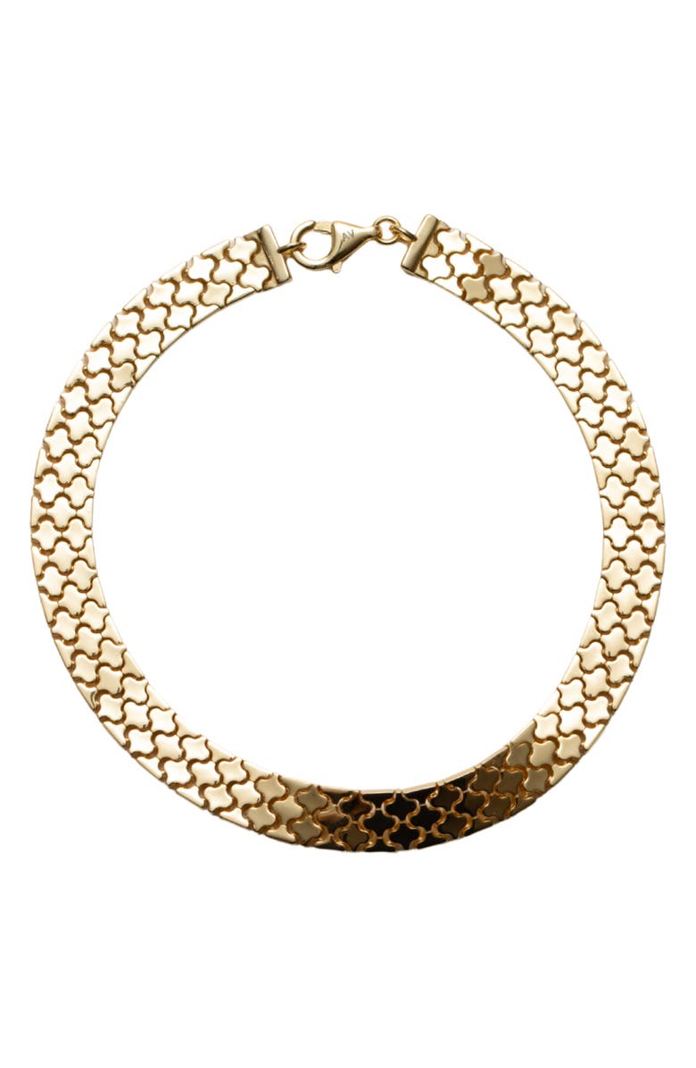 Argento Vivo Sterling Silver Chunky Stampato Link Bracelet, Main, color, Gold