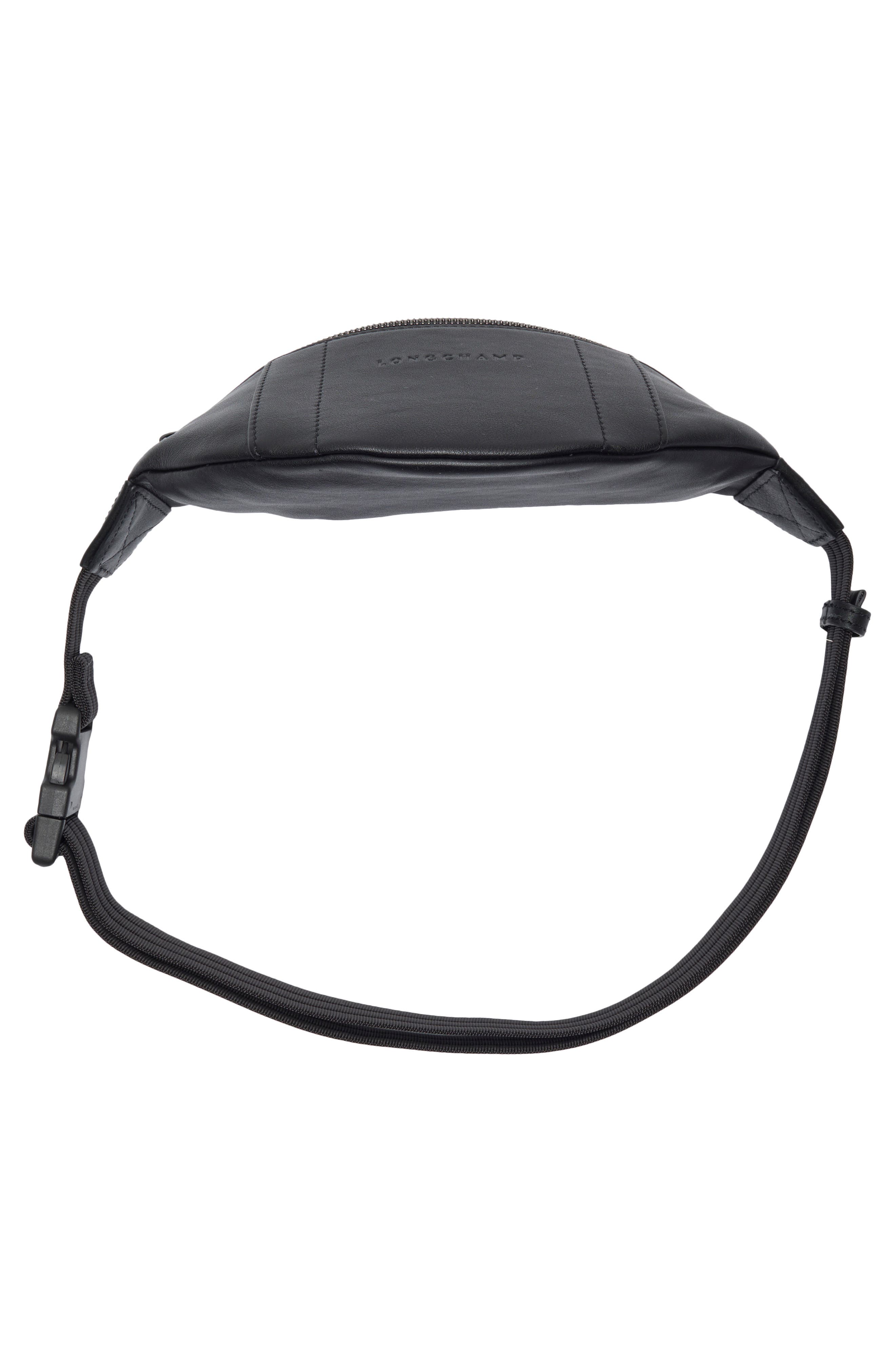 Longchamp 3D Leather Belt Bag, Alternate, color, Black
