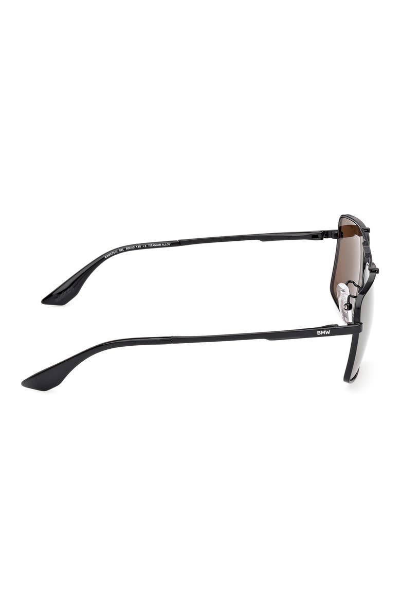 60mm Sunglasses, Alternate, color, MATTE BLACK / ROVIEX MIRROR