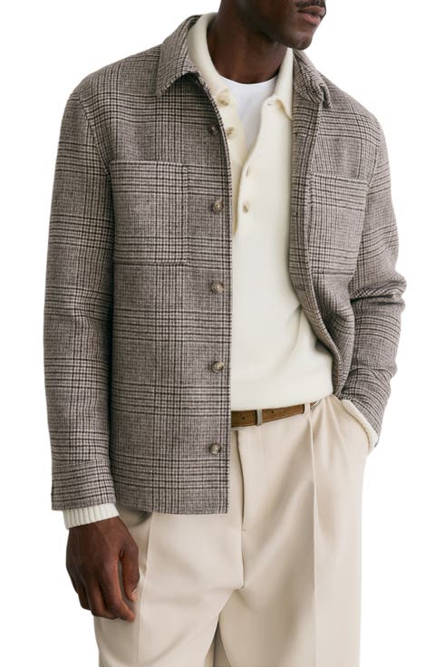 Gano Wool Blend Check Shirt Jacket