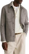 Reiss Gano Wool Blend Check Shirt Jacket