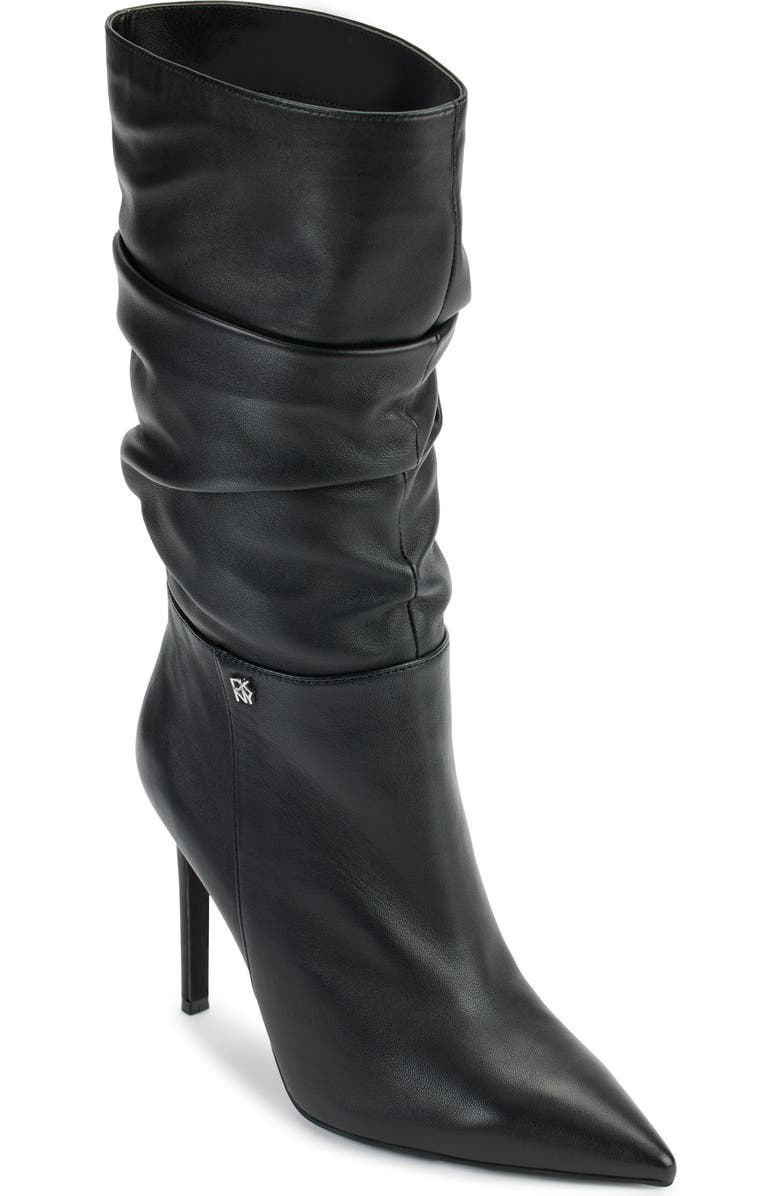 DKNY Maliza Pointed Toe Slouch Boot, Main, color, Black