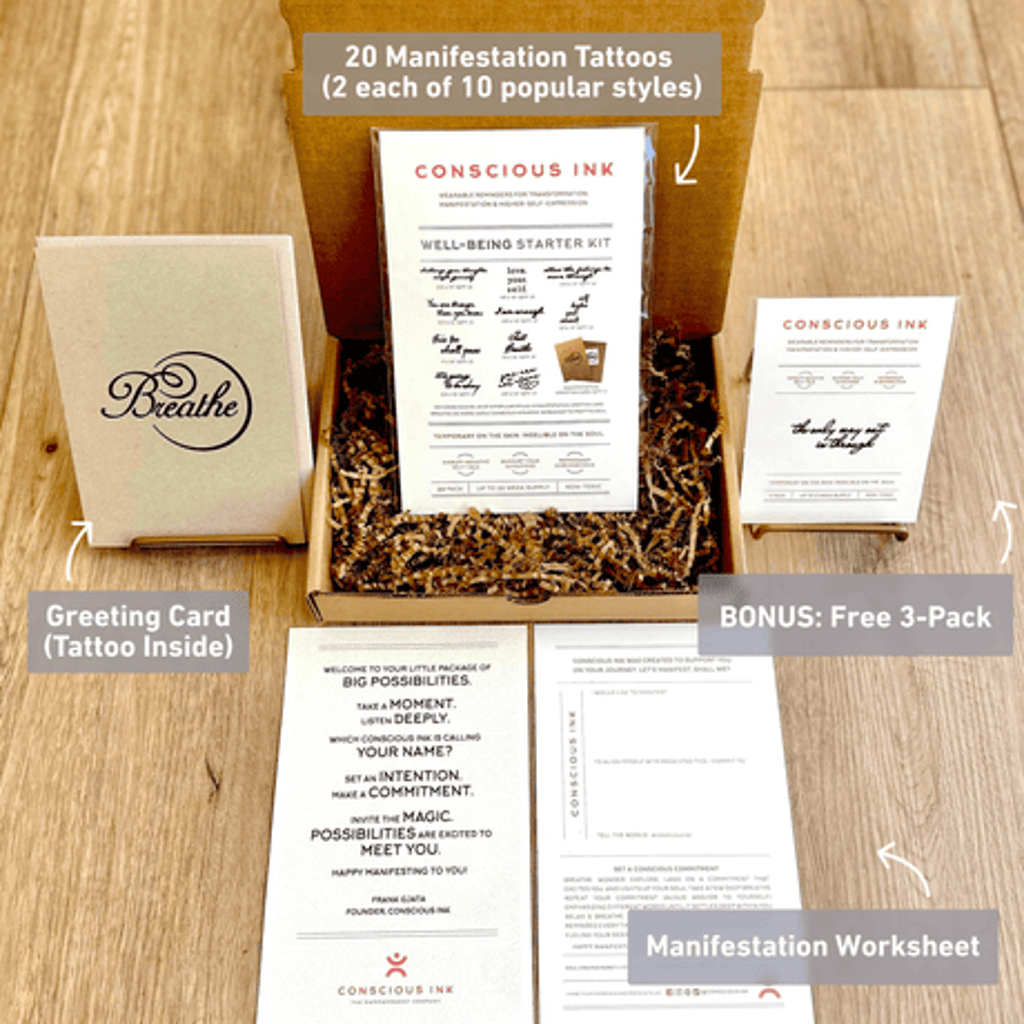 Conscious Ink Well Being Starter Kit In White