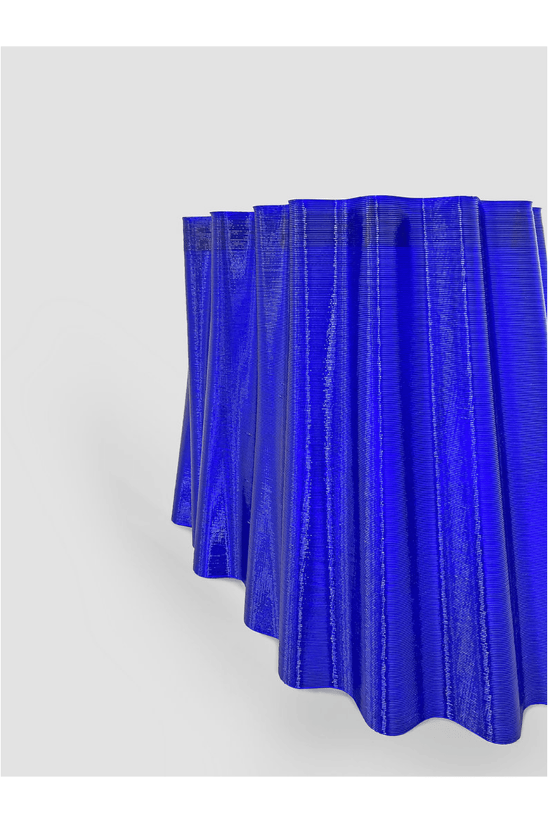 Luxury 3D Printed Abstract Stool, Alternate, color, Blue