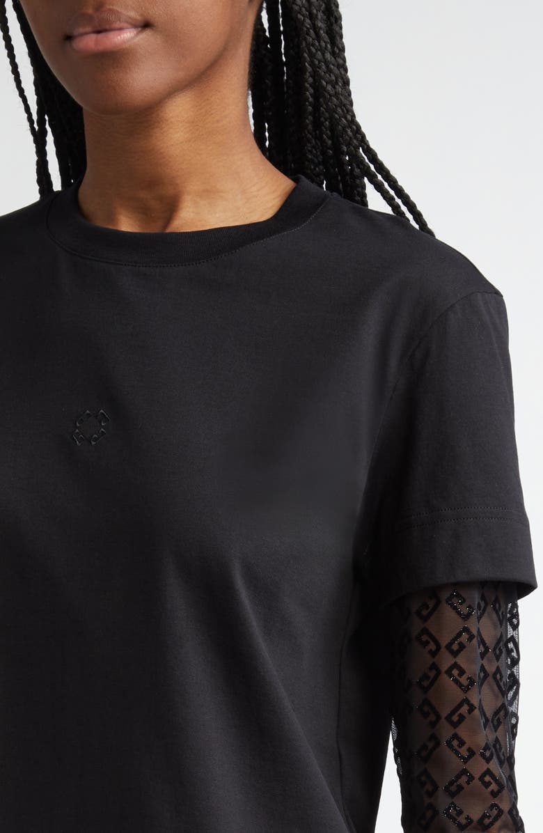 Givenchy Double Layer Long Sleeve T-Shirt, Alternate, color, 