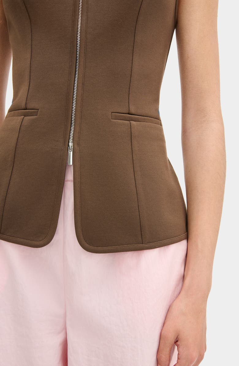 ALIGNE Miguel Zip Ponte Vest, Alternate, color, Brown