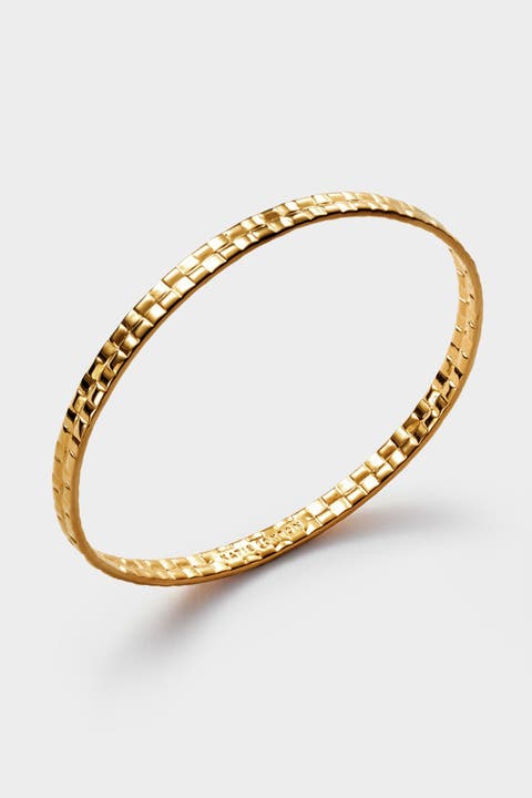 Taya Waterproof Gold Woven Bangle