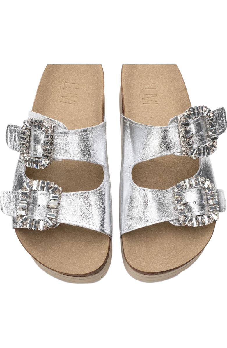 Forever & Always Shoes Polacca Leather Slide Sandal, Alternate, color,