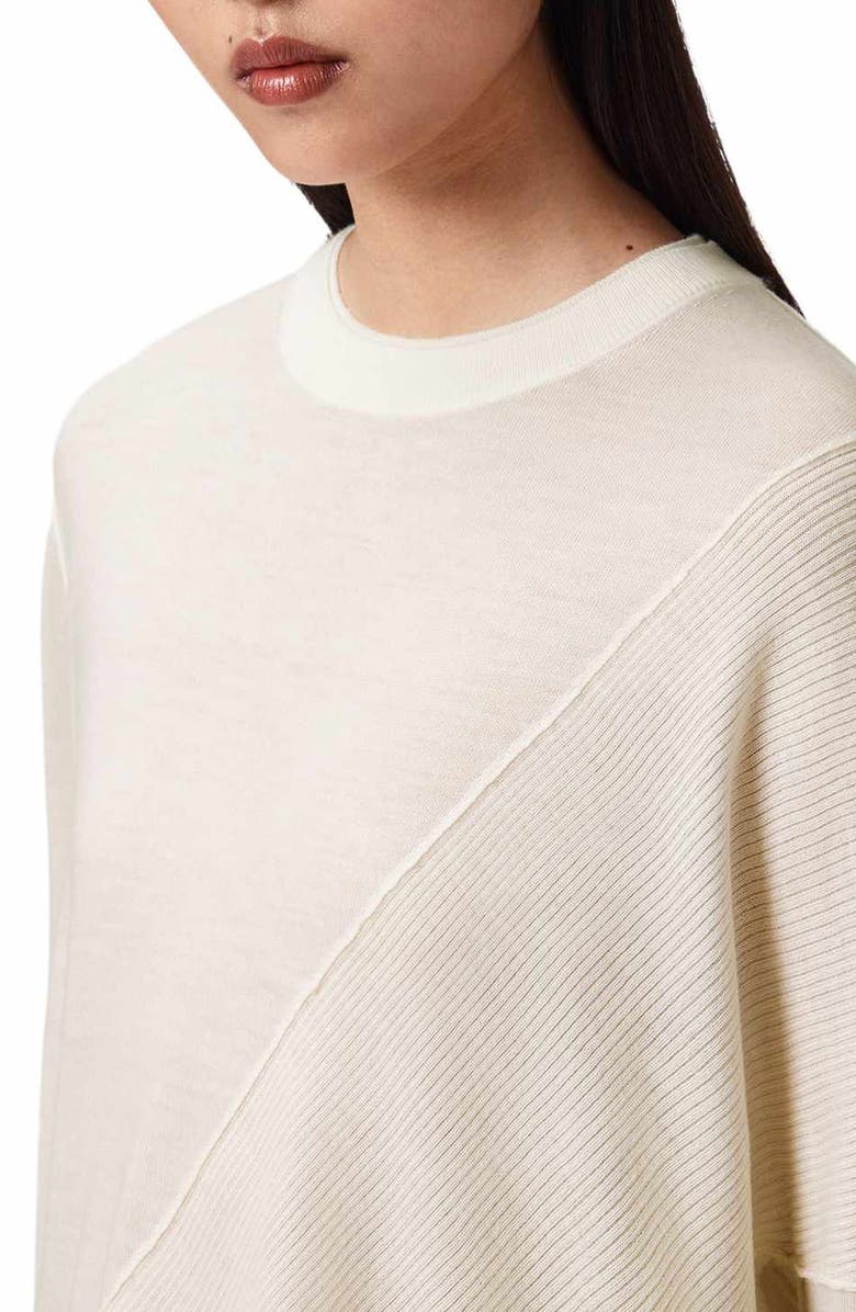 AllSaints Isla Asymmetric Sweater, Alternate, color, Chalk White
