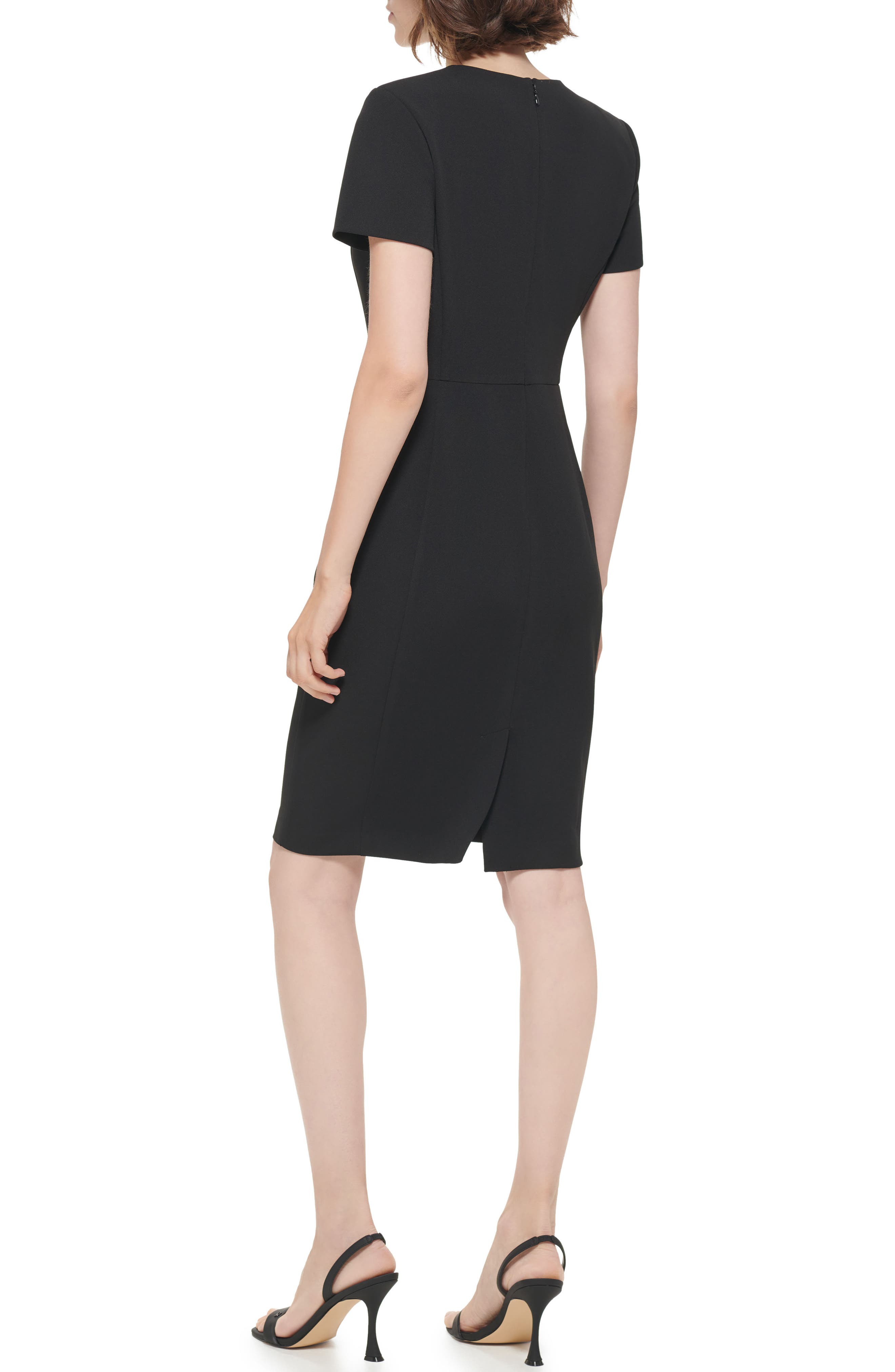 V-Neck Button Sheath Dress - image 2