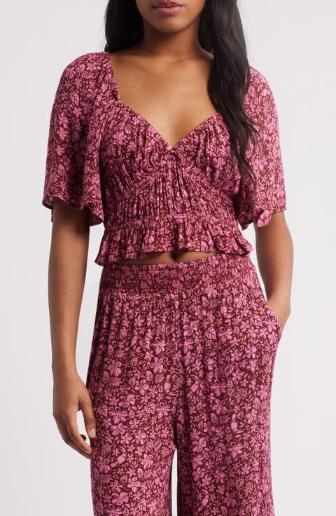 Beach Party Flutter Sleeve Top