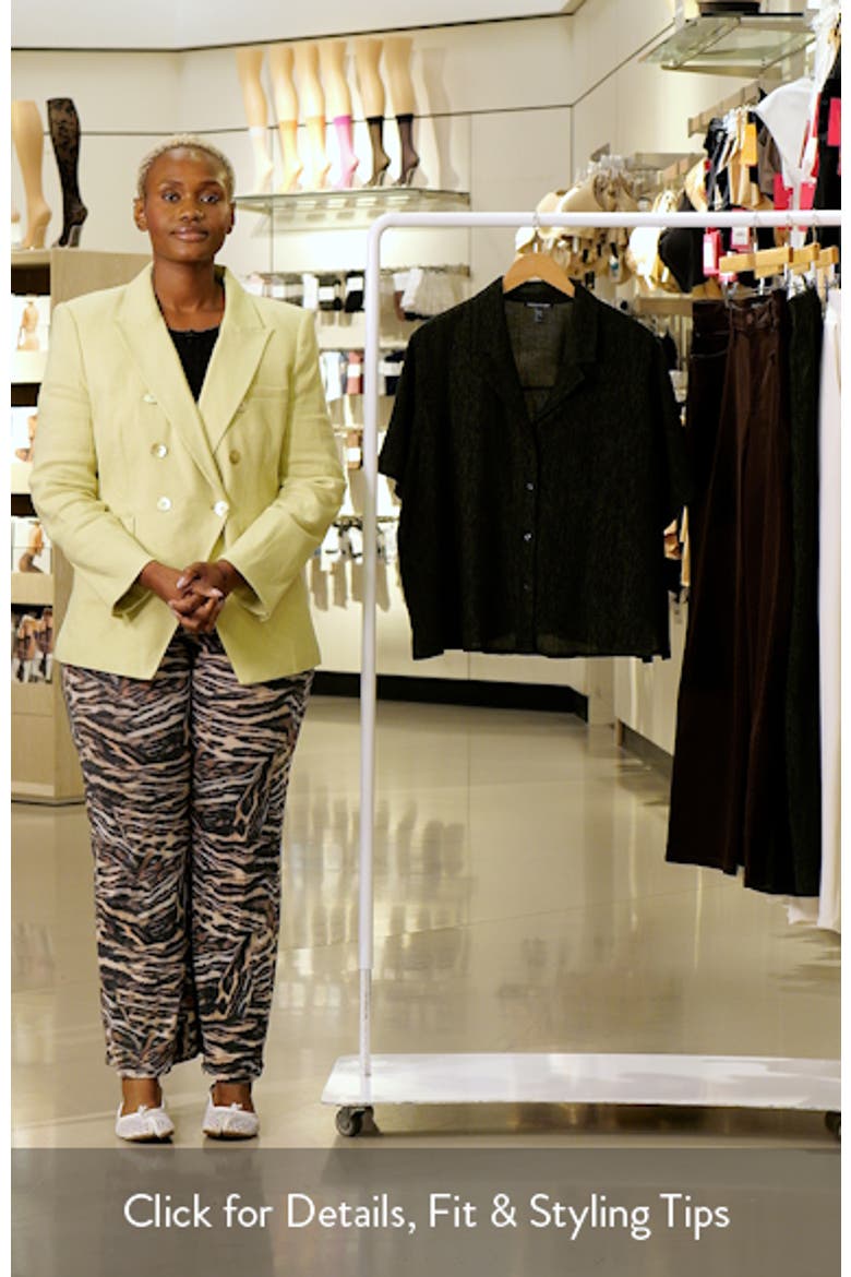 Crinkle Notch Collar Button-Up Shirt video