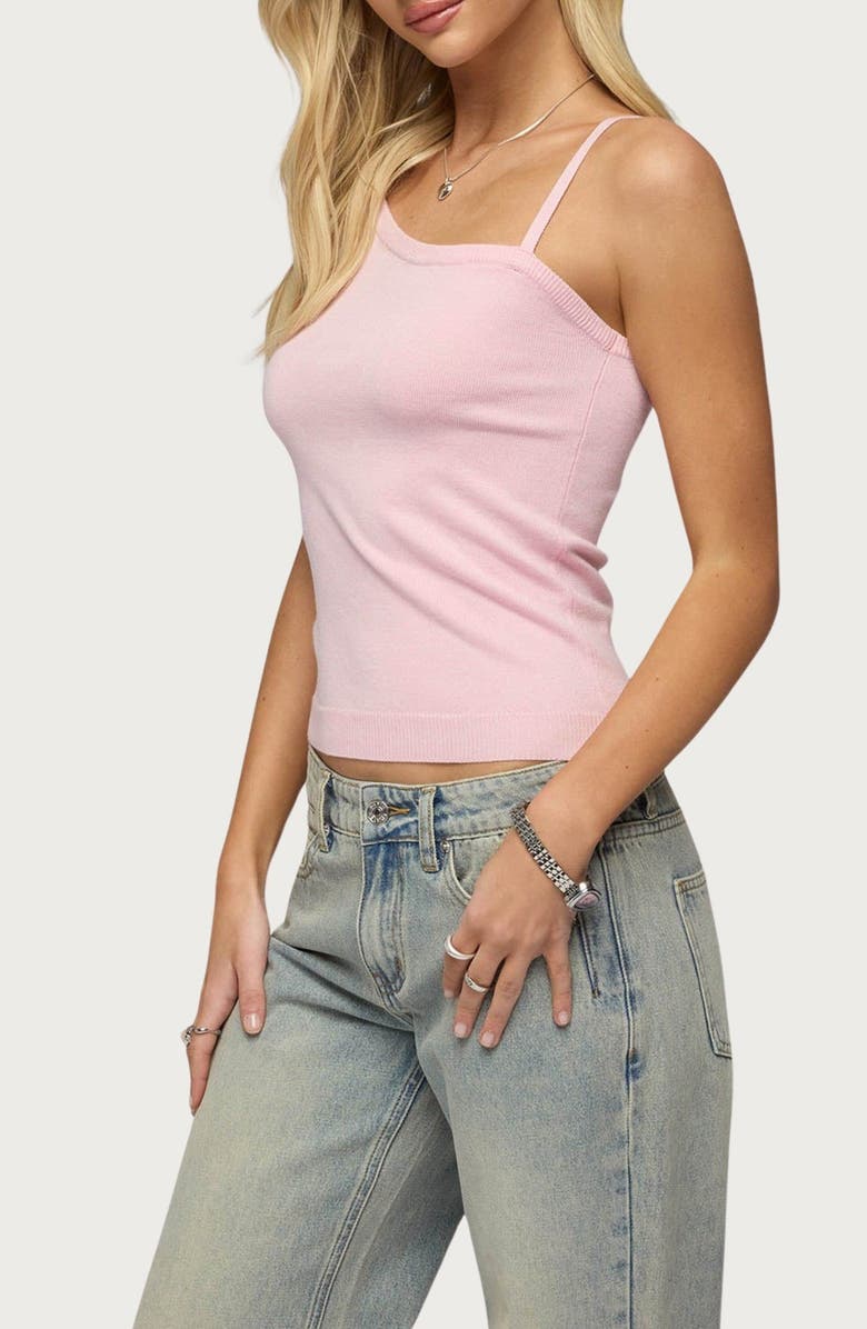 EDIKTED Lorelai Asymmetric Knit Top, Alternate, color, 