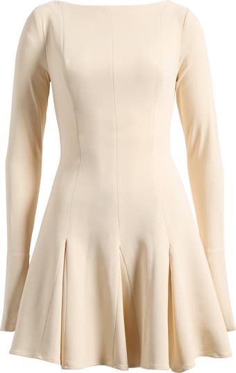 Francesca Long Sleeve Godet Hem Minidress
