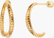 Little Sky Stone Snake Double Hoop Earrings