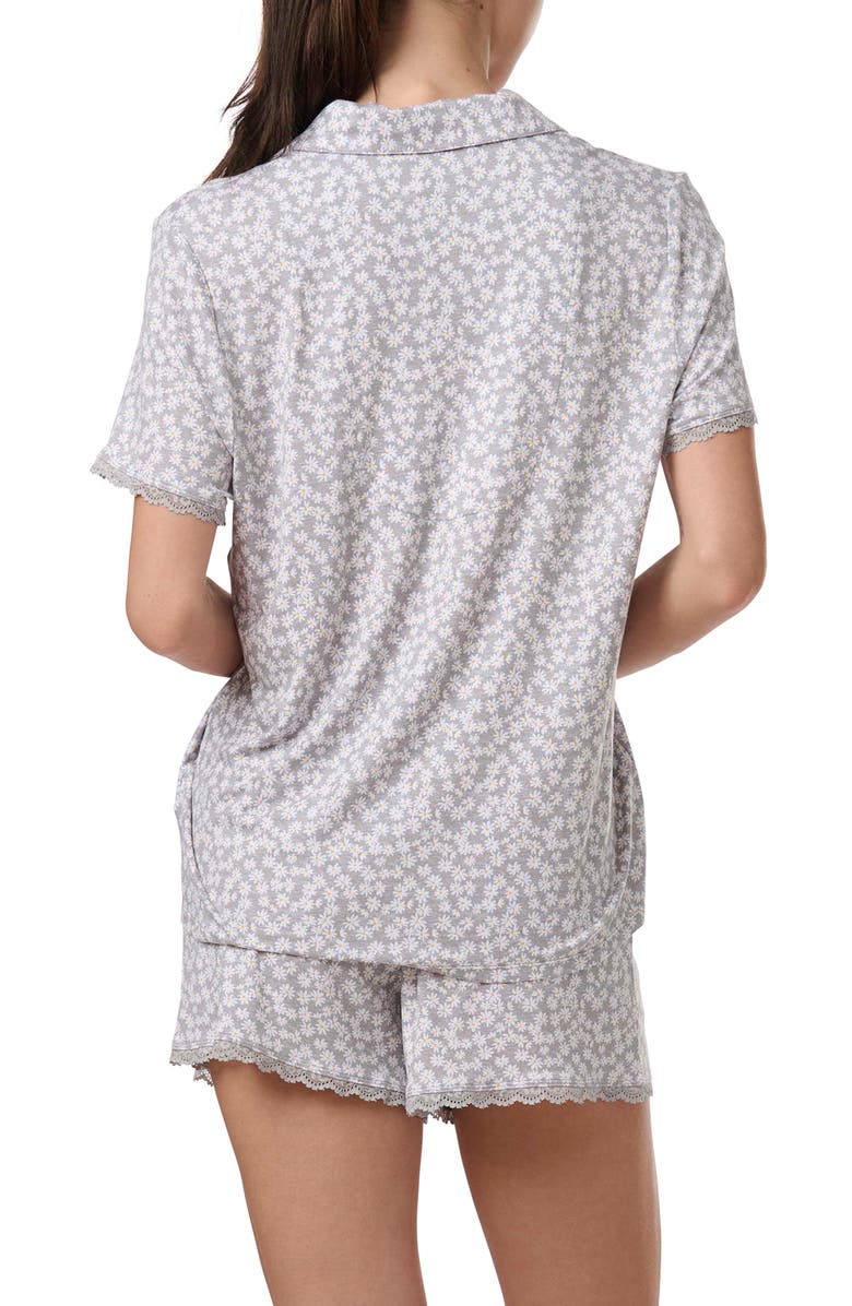 Splendid Notch Collar Short Pajamas, Alternate, color, Daisy Pop Toss