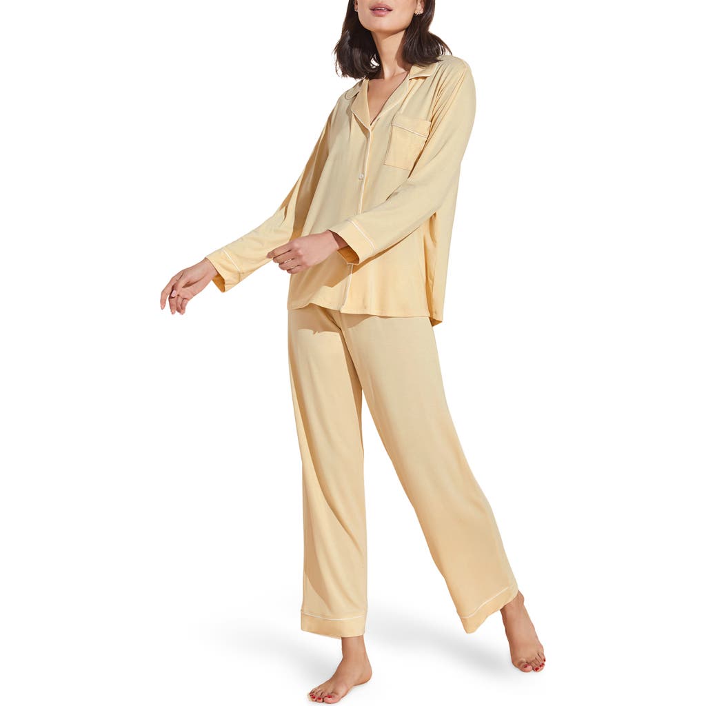 Eberjey Gisele Long Pajamas In Yellow