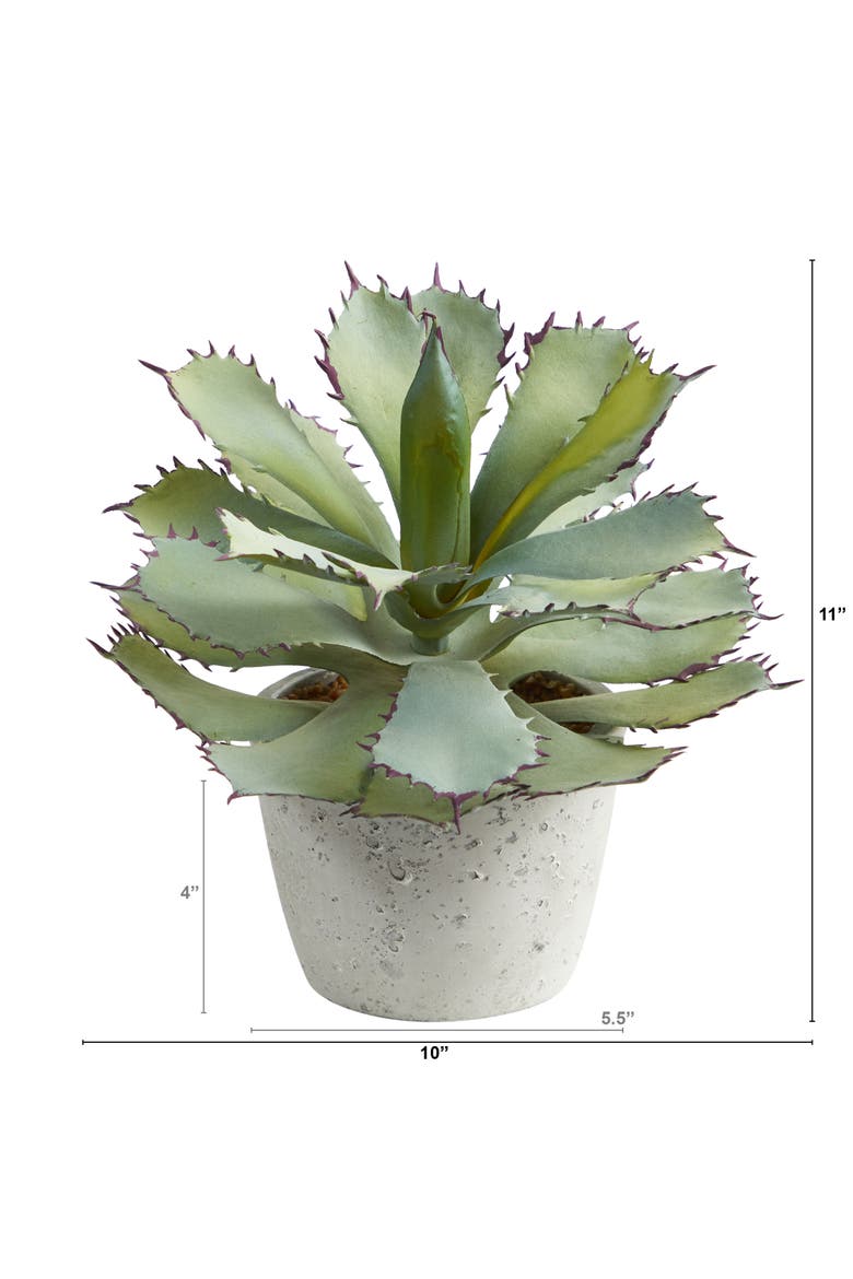 11-in Succulent Artificial Plant, Alternate, color, Green
