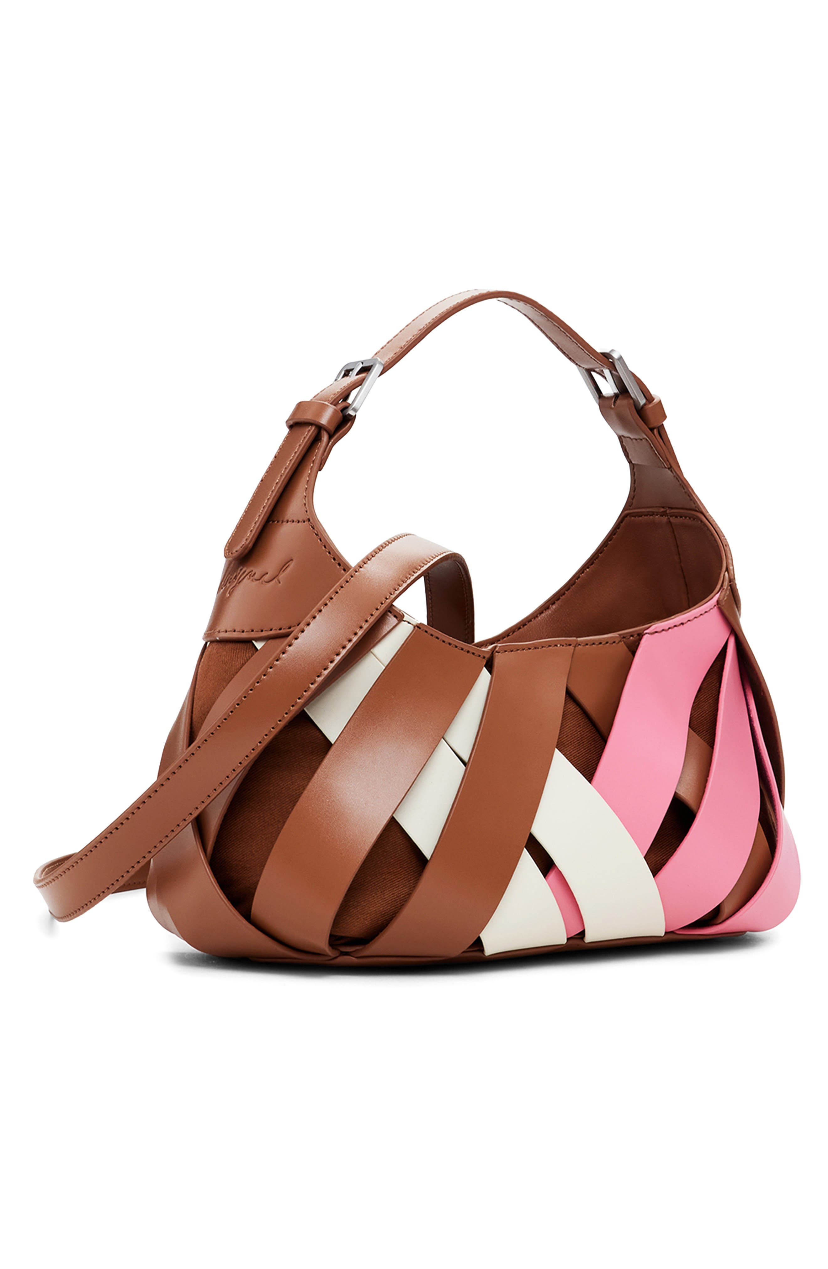 Desigual Faux Leather Shoulder Bag, Alternate, color, Brown