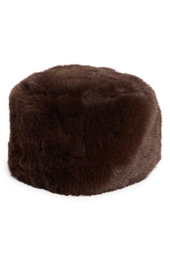 Nanette Lepore Elegant Faux Fur Hat In Brown