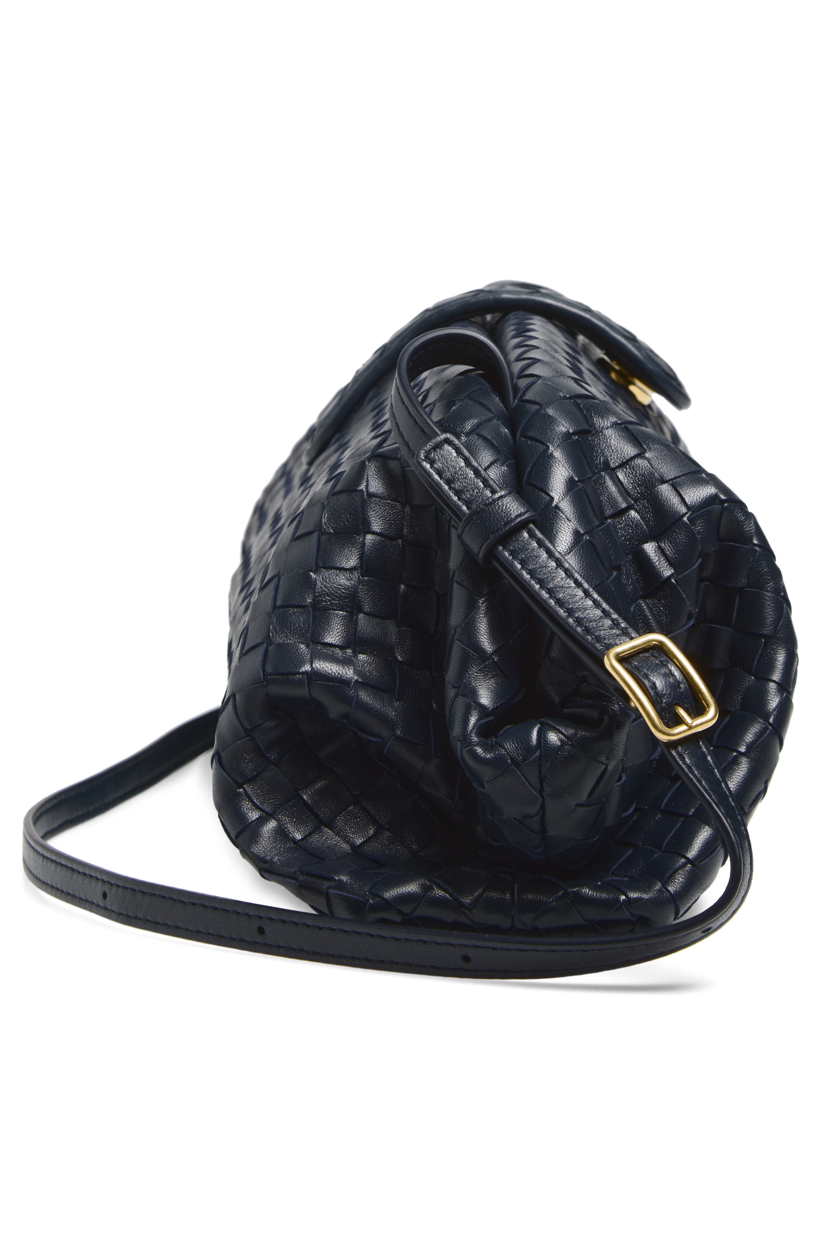 Bottega Veneta Lauren Intrecciato Clutch, Alternate, color, 4346 Midnight-Brass V