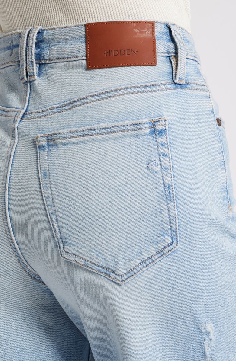 HIDDEN JEANS High Waist Wide Leg Jeans, Alternate, color, Light Wash