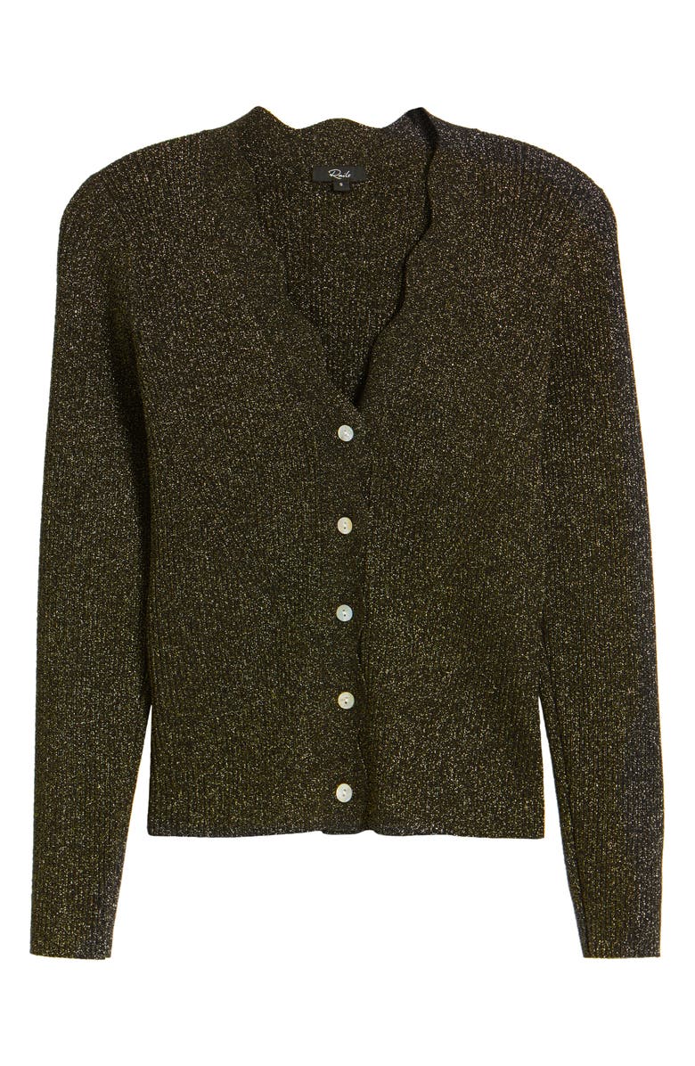 Rails Dita Metallic Cardigan, Alternate, color, Gold Lurex Black