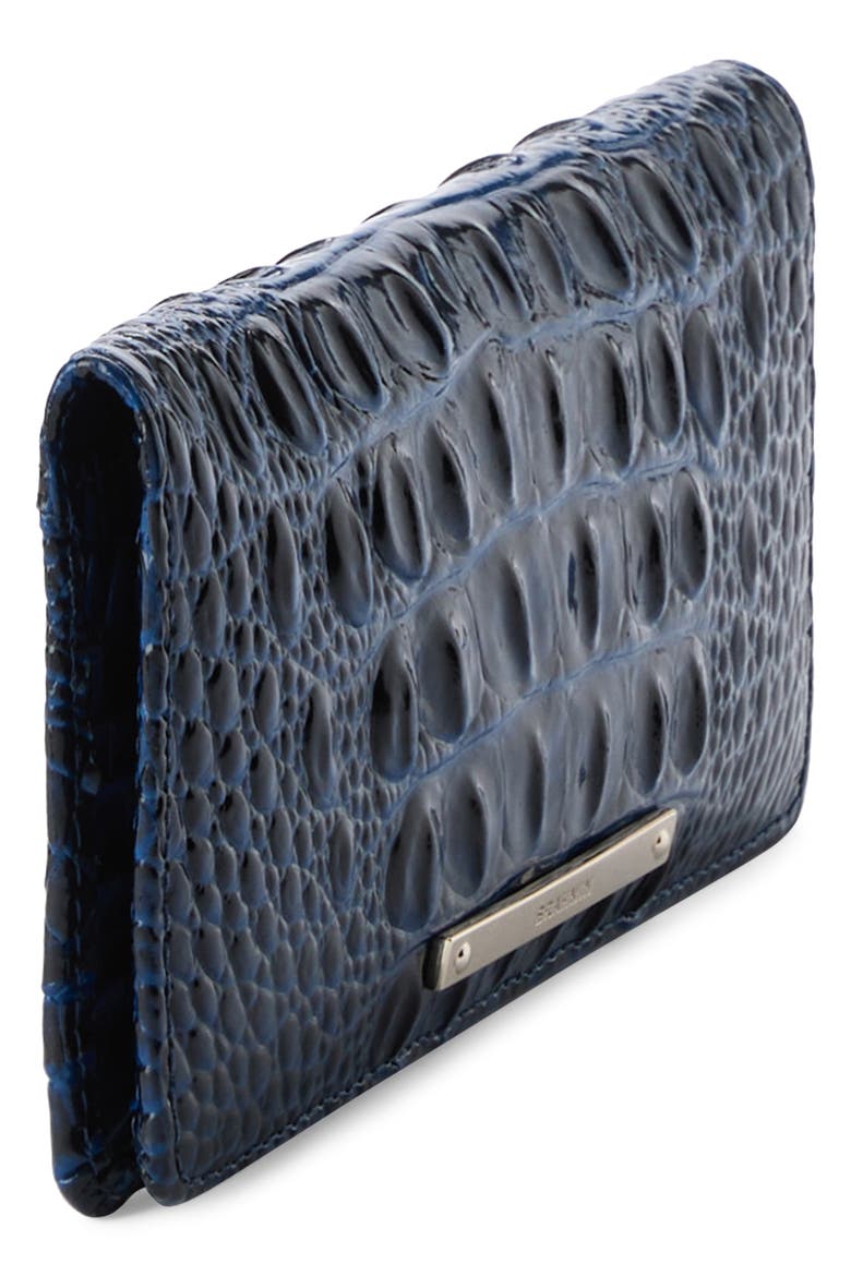 'Ady' Croc Embossed Continental Wallet, Alternate, color, ANCHOR MELBOURNE