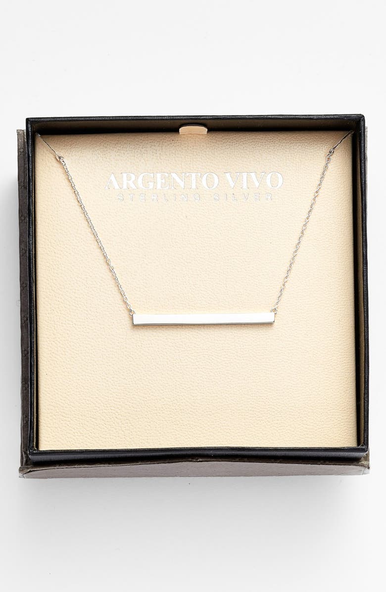 Argento Vivo Sterling Silver Argento Vivo Bar Pendant Necklace, Alternate, color, 