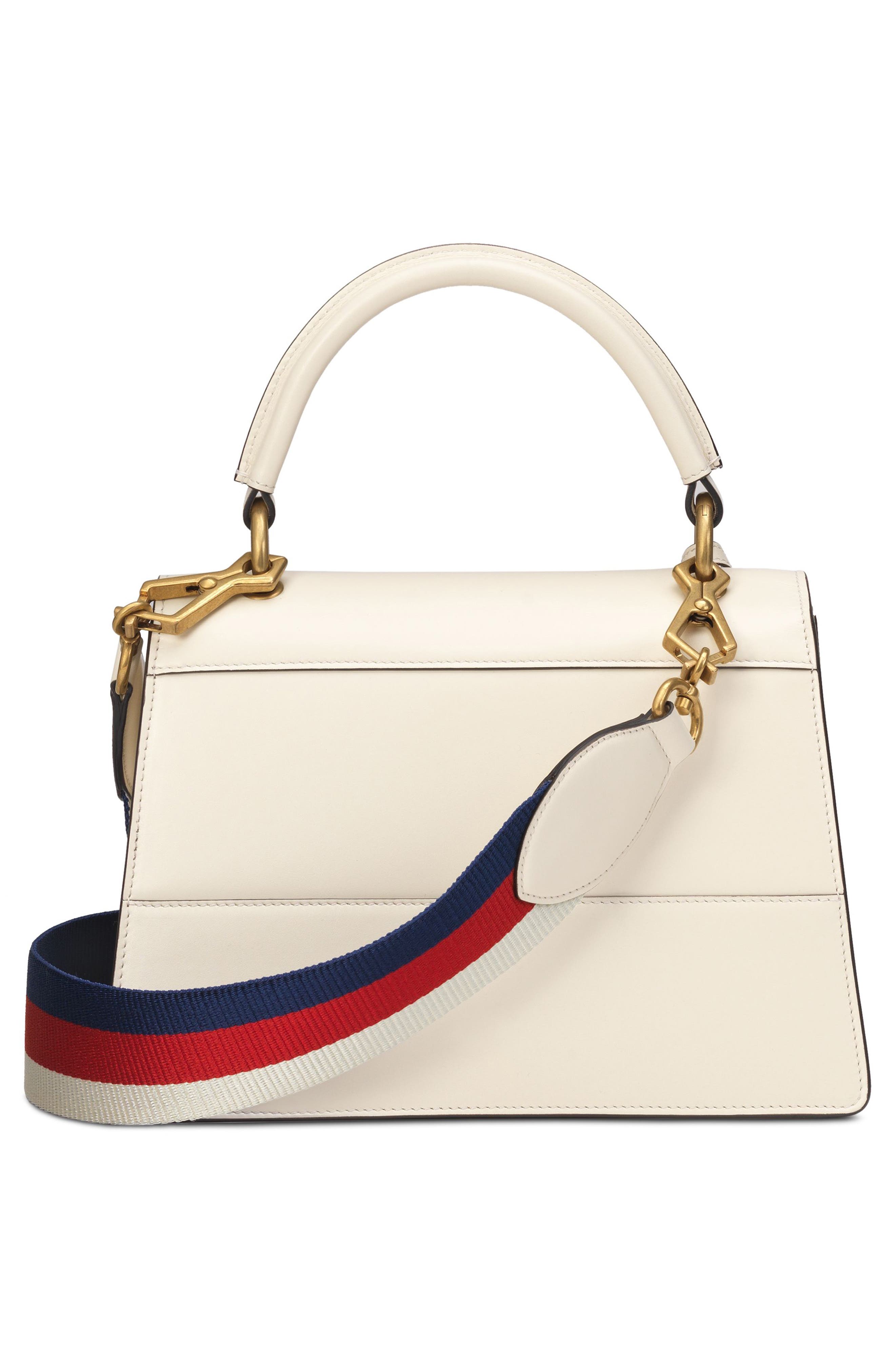 Gucci Queen Margaret Top Handle Leather Satchel, Alternate, color, 
