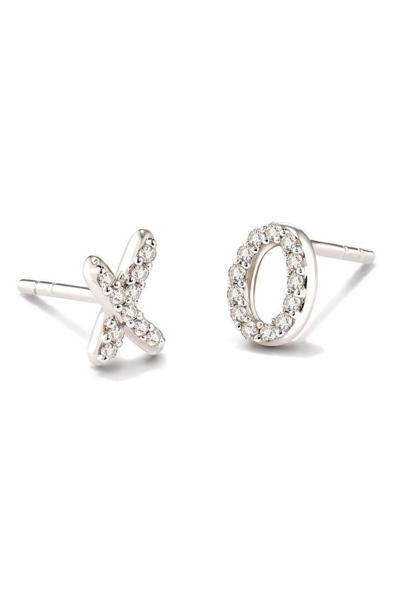 Kendra Scott XO Diamond Stud Earrings - 0.079ct., Main, color,
