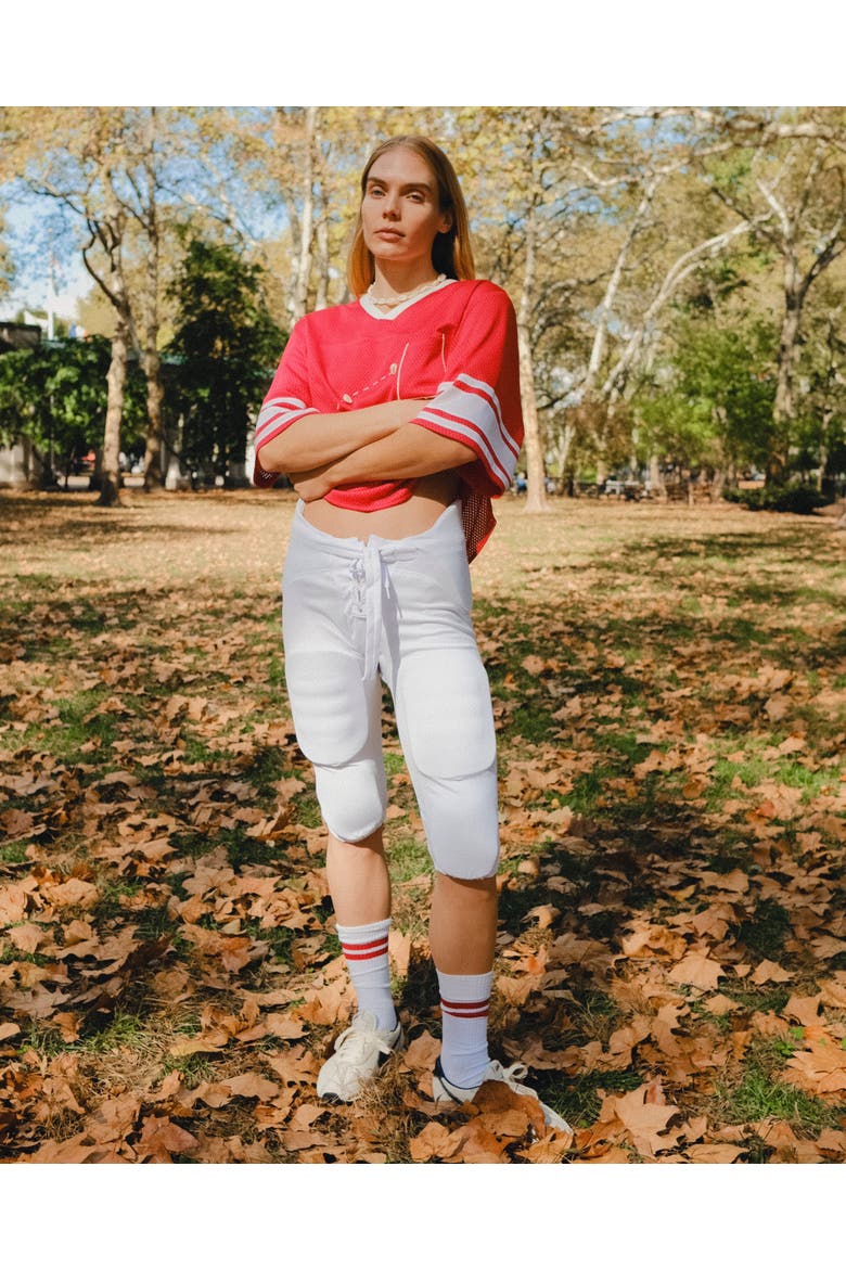 'Doink!' ~ Relaxed Crop Cut, Alternate, color, Red