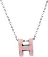Pre-Owned Hermes Pop H Pendant Chain Necklace Metal and Enamel