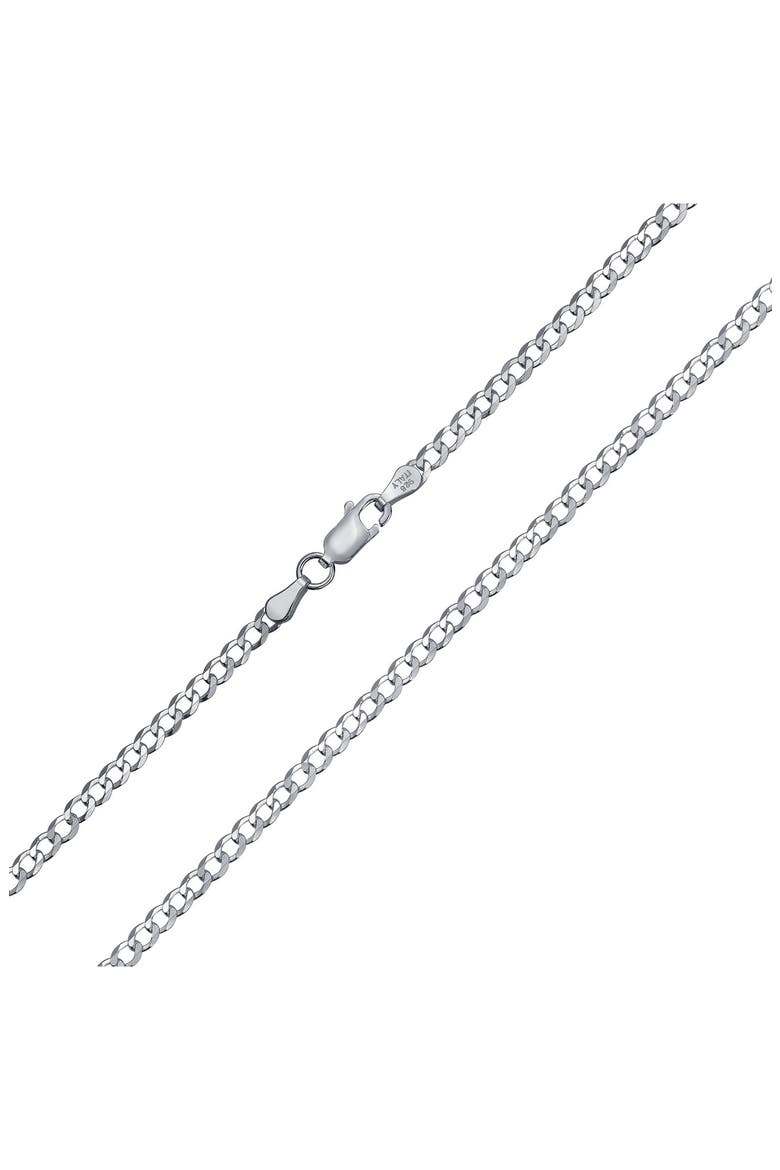 Sterling Silver Curb Chain Necklace, Alternate, color, SILVER