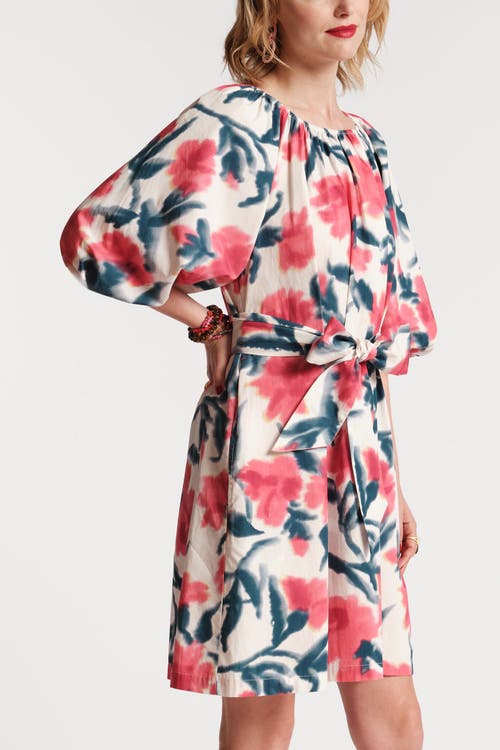 Shop Frances Valentine Bliss Mini Dress Cotton In Pink/multi