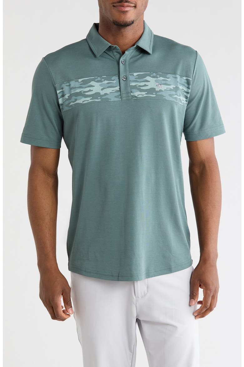 Stealth Handoff Cotton Blend Polo, Main, color, BALSAM GREEN