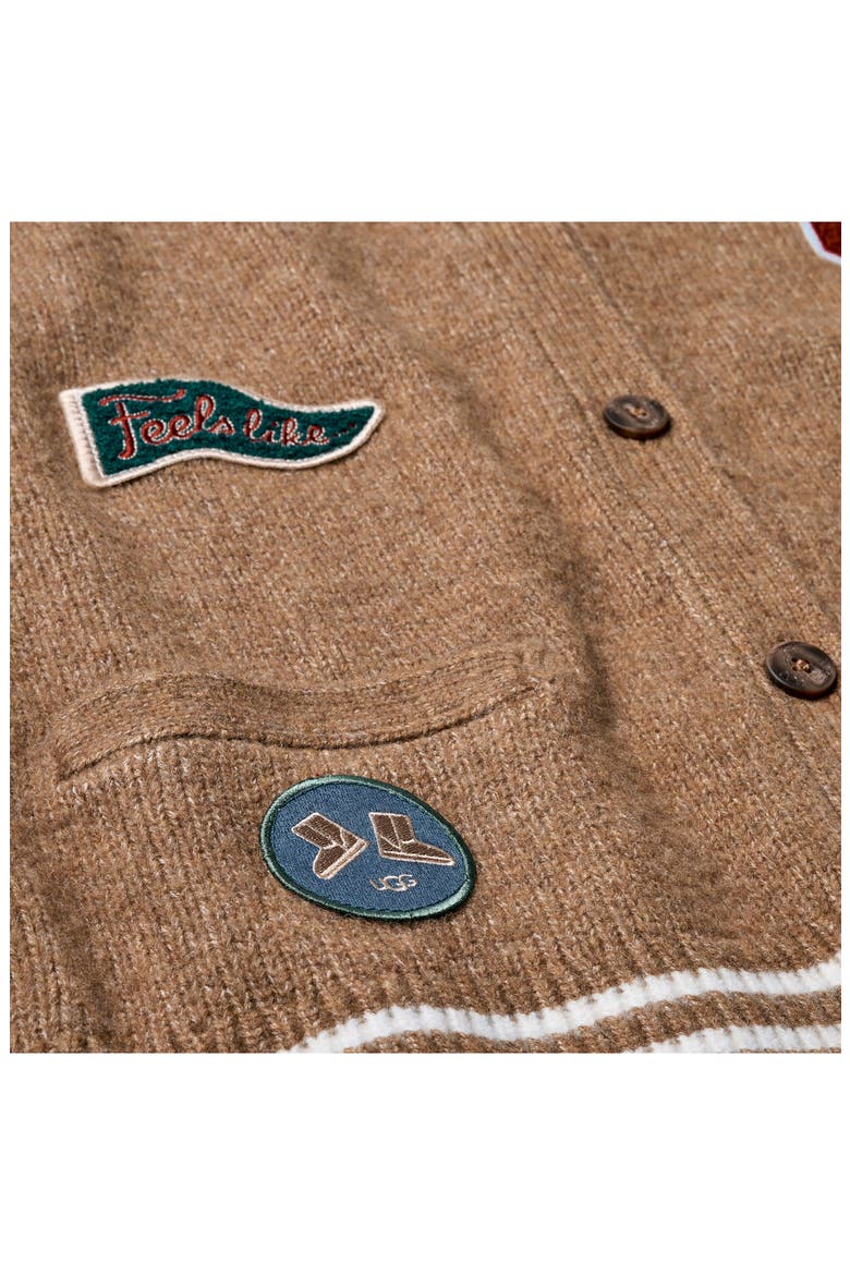 Retro Cardigan, Alternate, color, COFFEE GROUNDS HEATHER